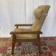 Vintage reclining armchair in wood and fabric – 1960s/70s
