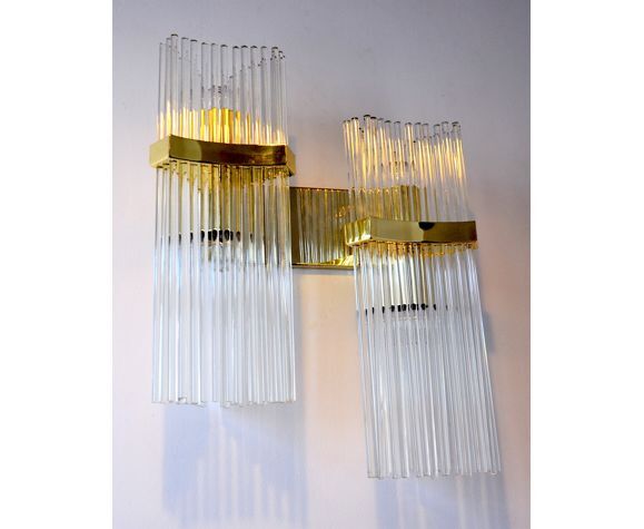Double sconce from maison Sciolari for Lightolier, 1970