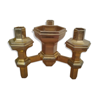 Nagel's golden modular Scandinavian candlestick candlestick