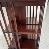 Mahogany rotating bookcase
