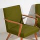 2 fauteuils verts, vers 1950