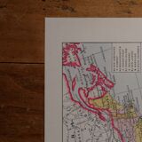 Original lithograph on the United States (administrative + economic map)