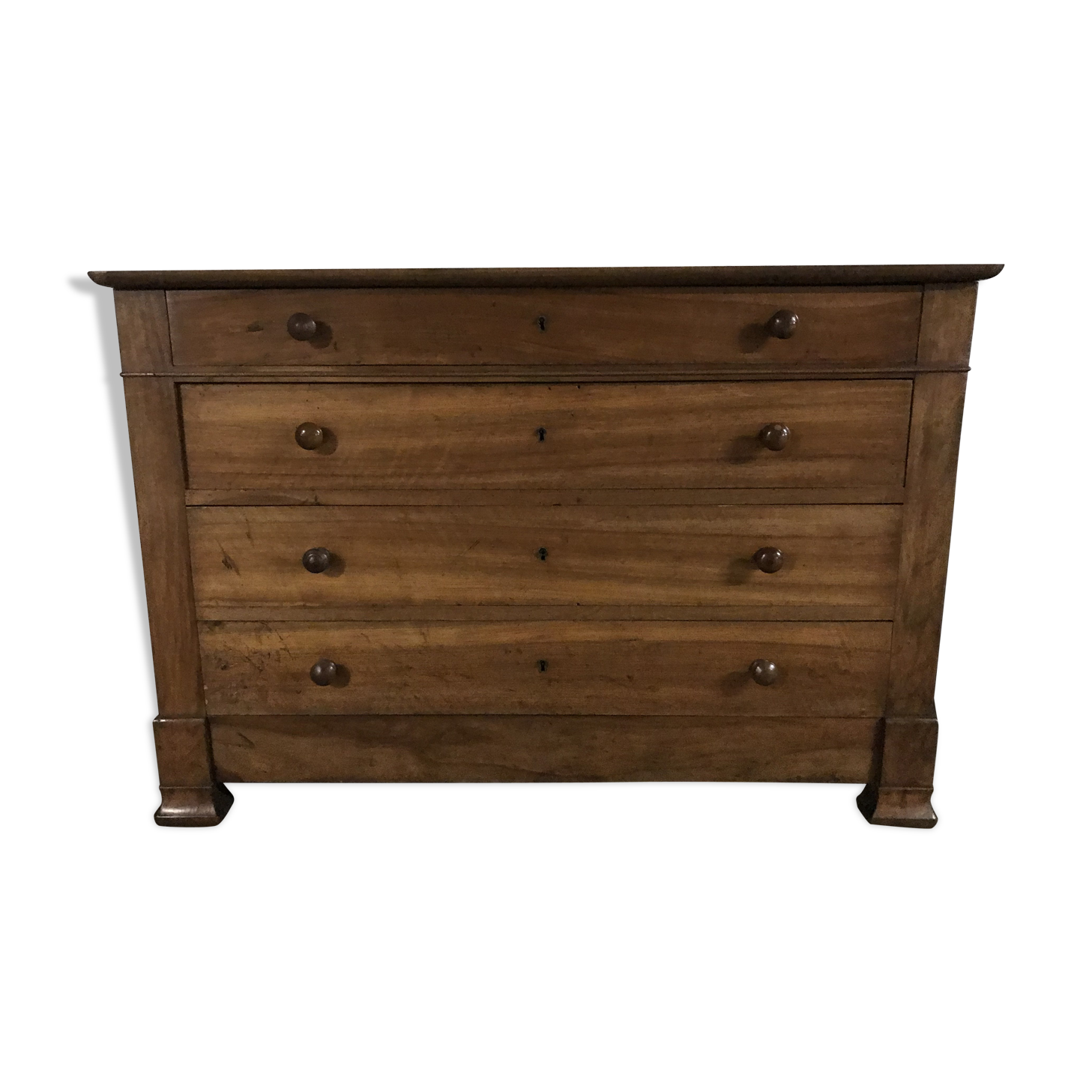 Chest of drawers  Louis Philippe old walnut
