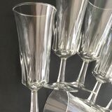 Set 12 vintage champagne flutes
