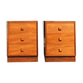 Paire de commodes en teck des années 1970