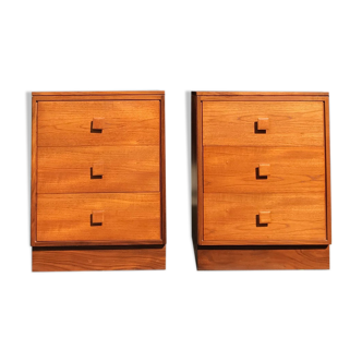 Pair of teak dressers from the 1970s