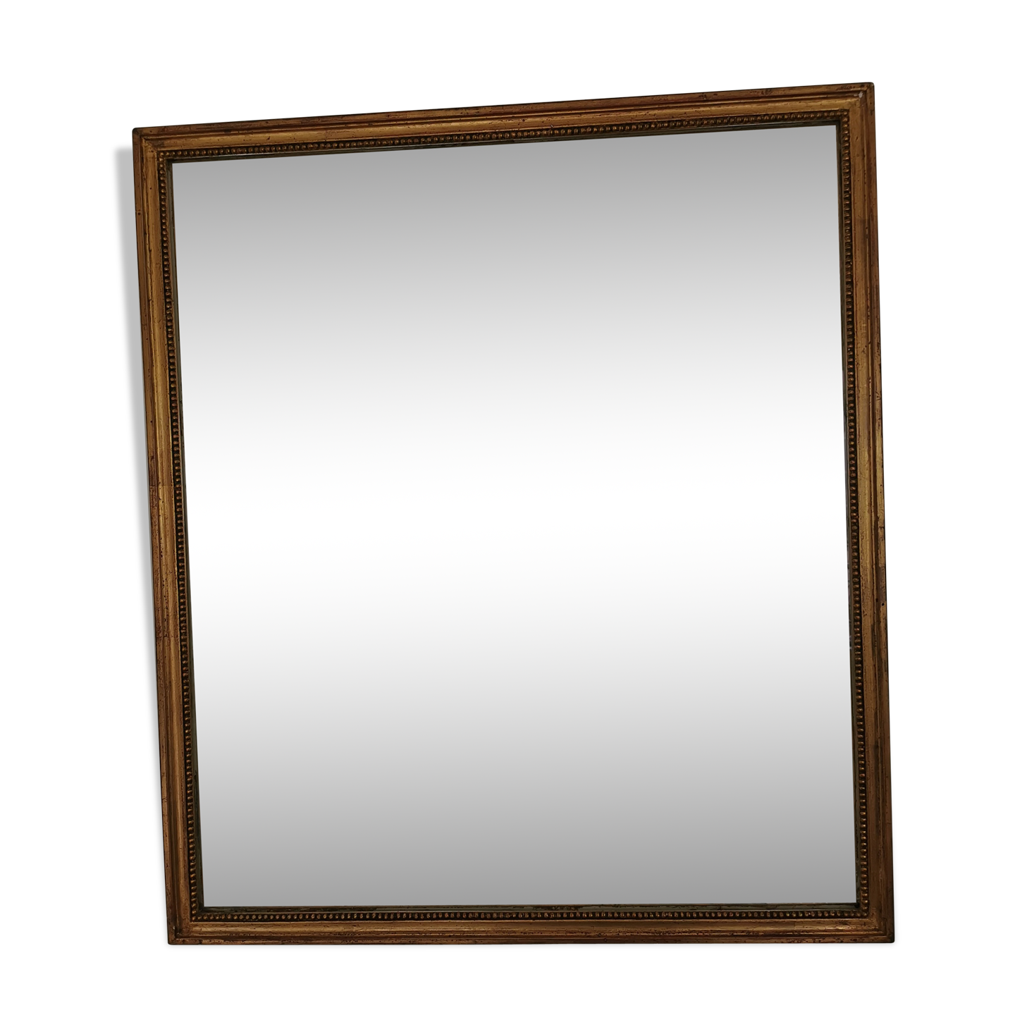 Golden gold leaf water beaded mirror