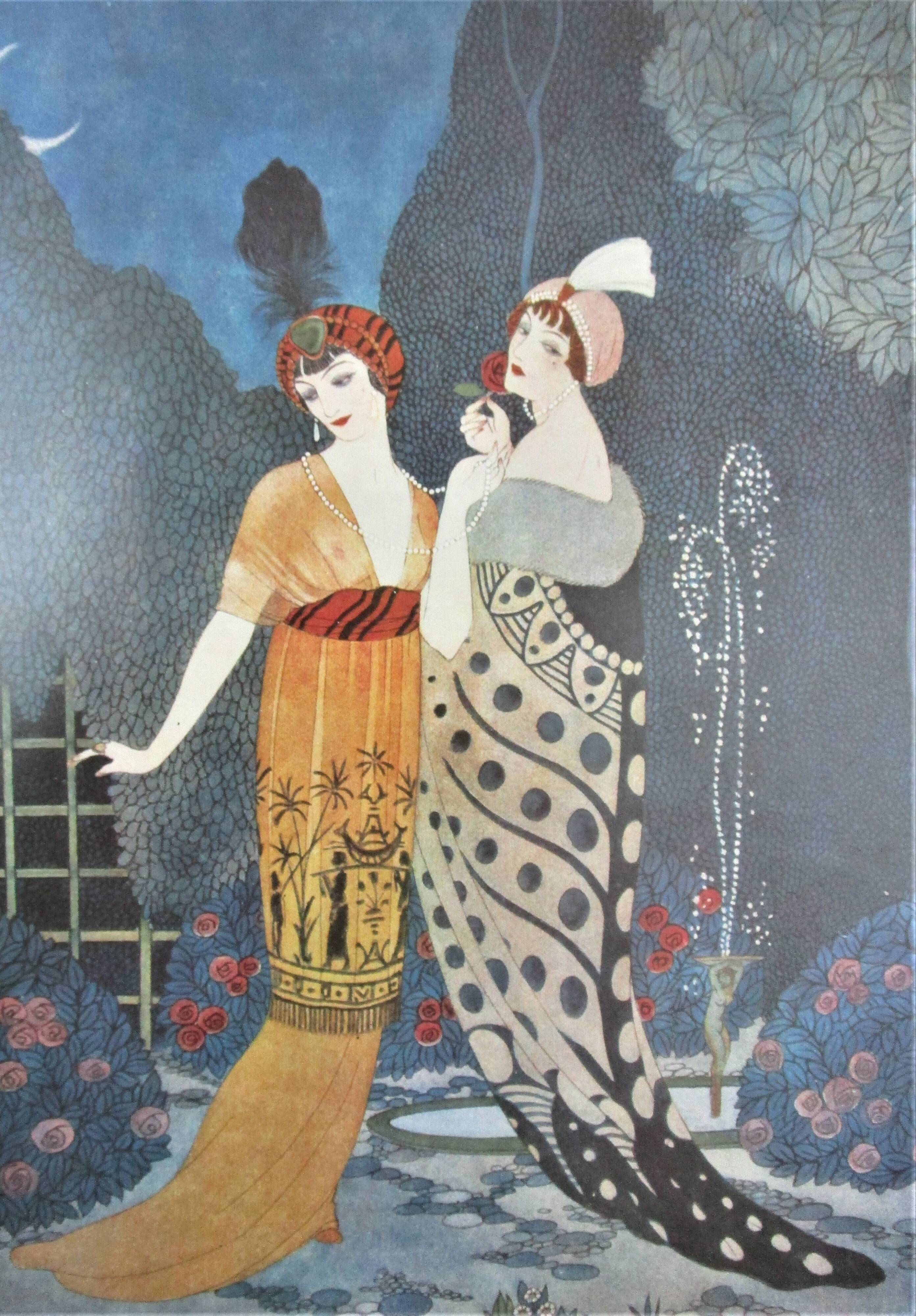 Paul Poiret and Nicole Groult Paris exhibition poster 1986 Georges Barbier