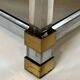 Lucite Shelf with Three Smoked Glass Shelves and Brass Ends. Work