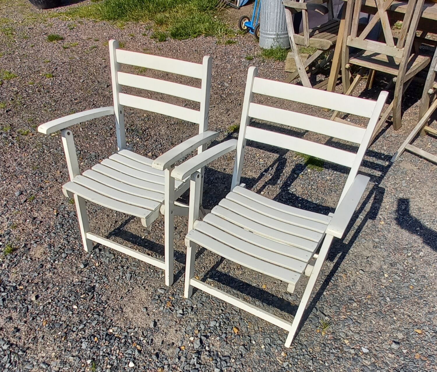 Paire de fauteuils vintage Dejou jardin