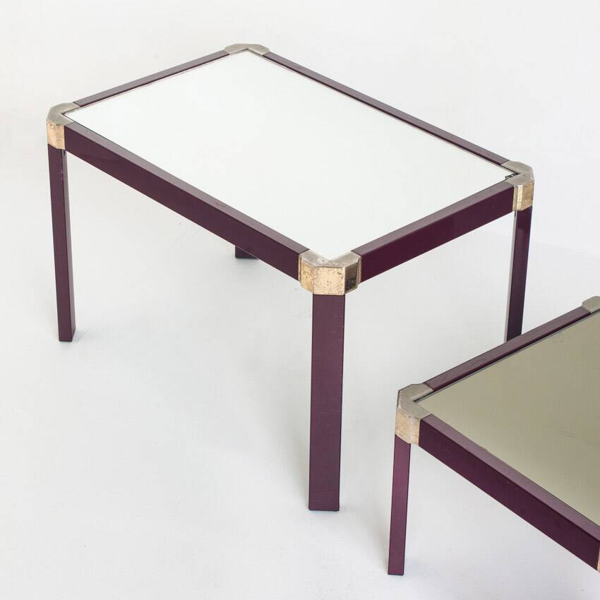 Vintage Regency Style Nesting Tables Attribution Roméo Rega France 70s