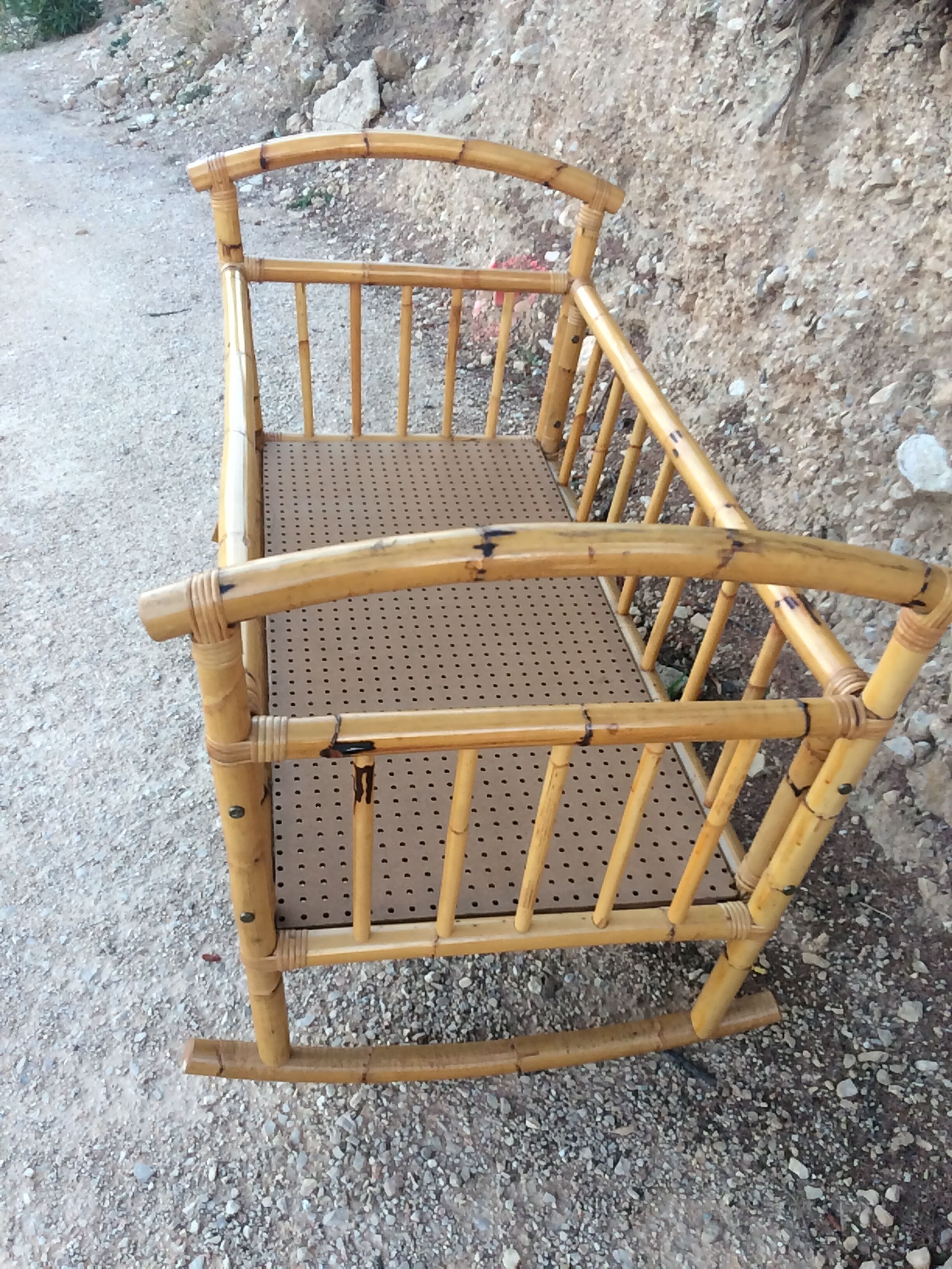 Bamboo rocking vintage bed