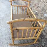 Bamboo rocking vintage bed