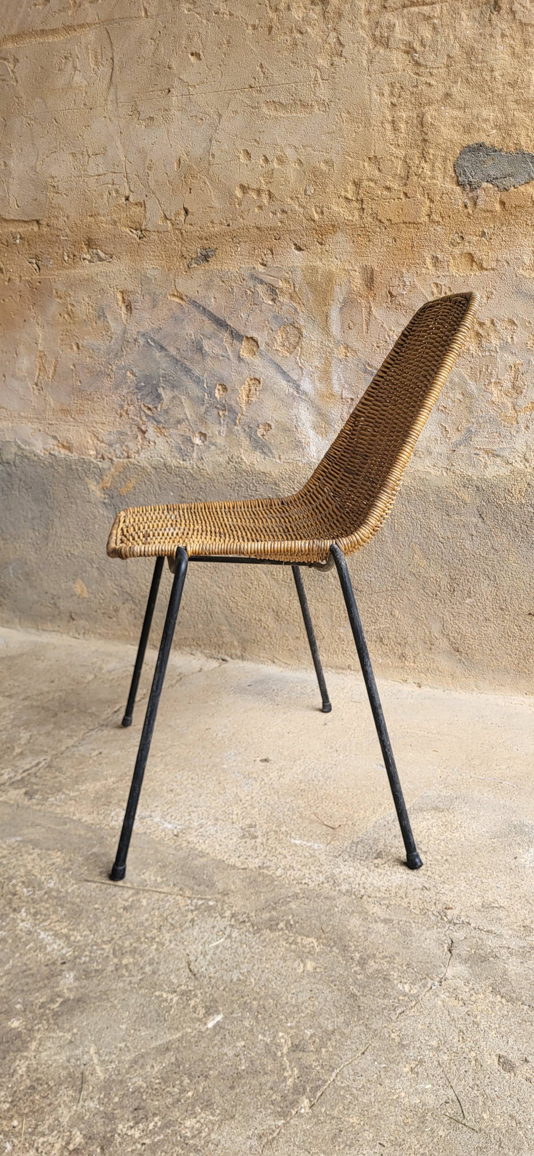 Chaises Basket en Osier par Gian Franco Legler, 1950s