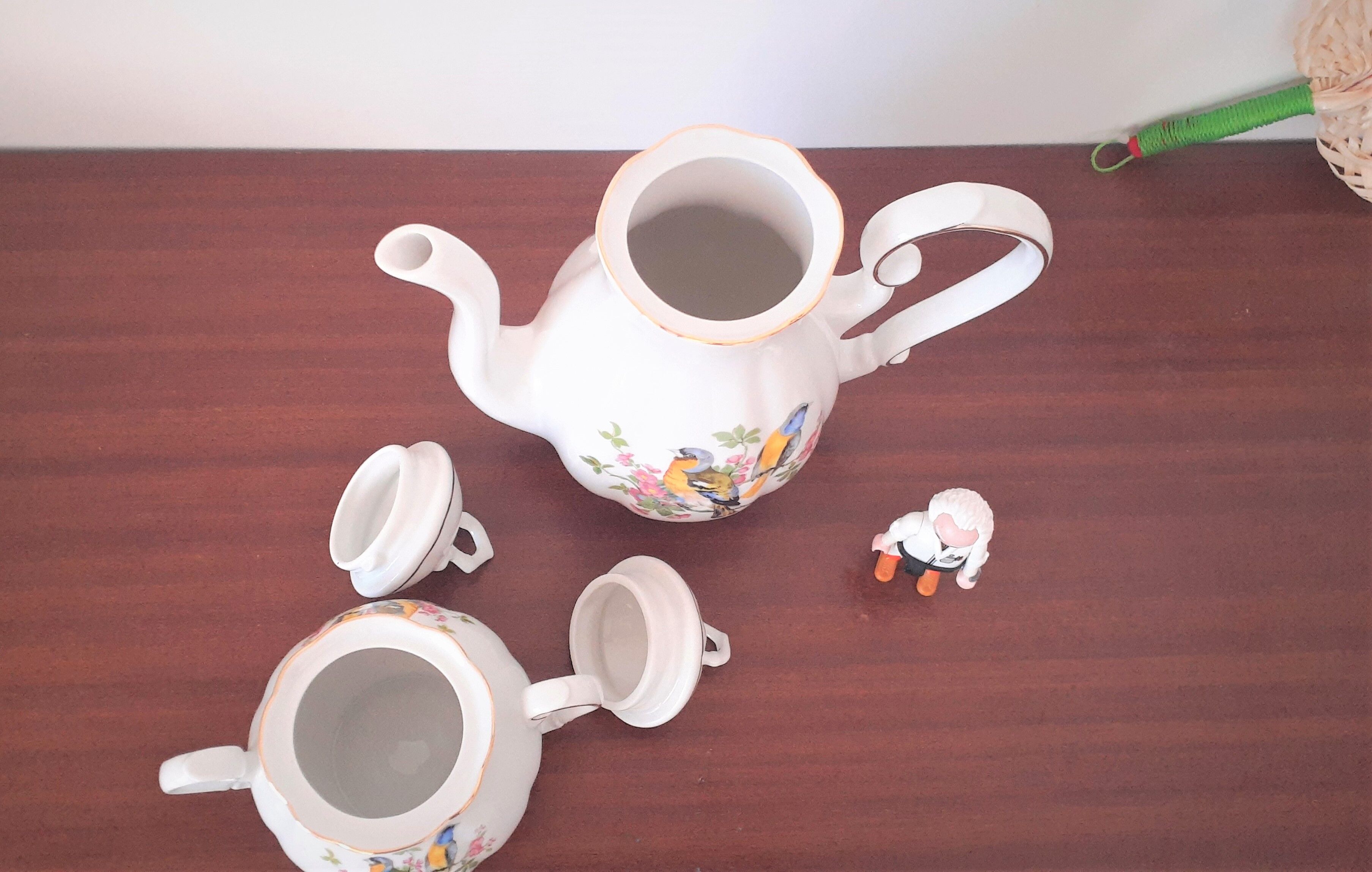 Blue tit porcelain cups