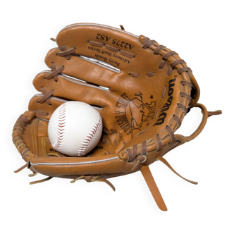Baseball glove and ball