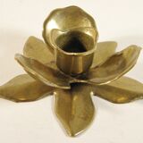 Brass flower candlestick