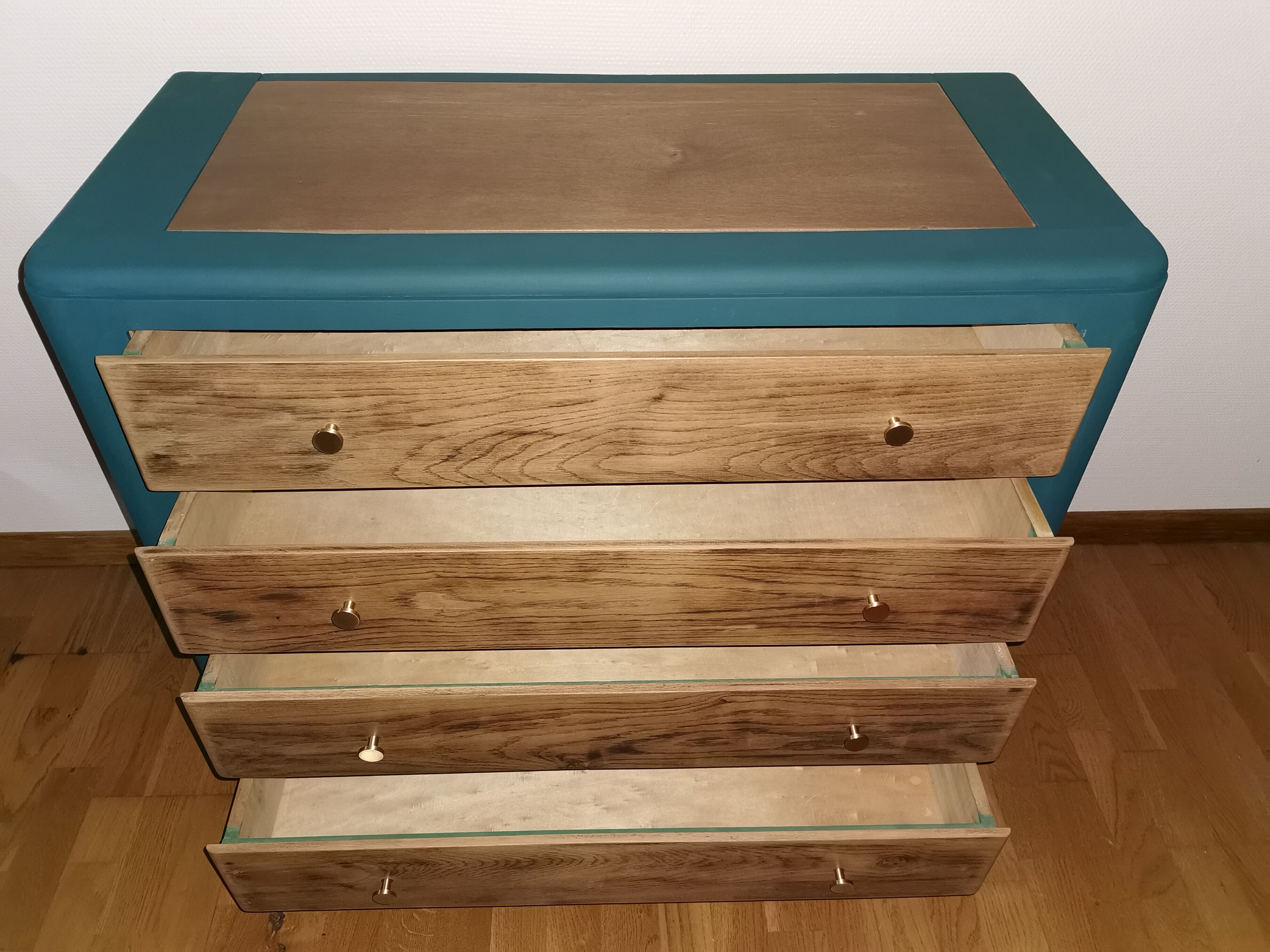 Commode vintage relookée 4 tiroirs