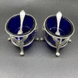 Pair of salerons in silver 925 goldsmith Antoine Cosson