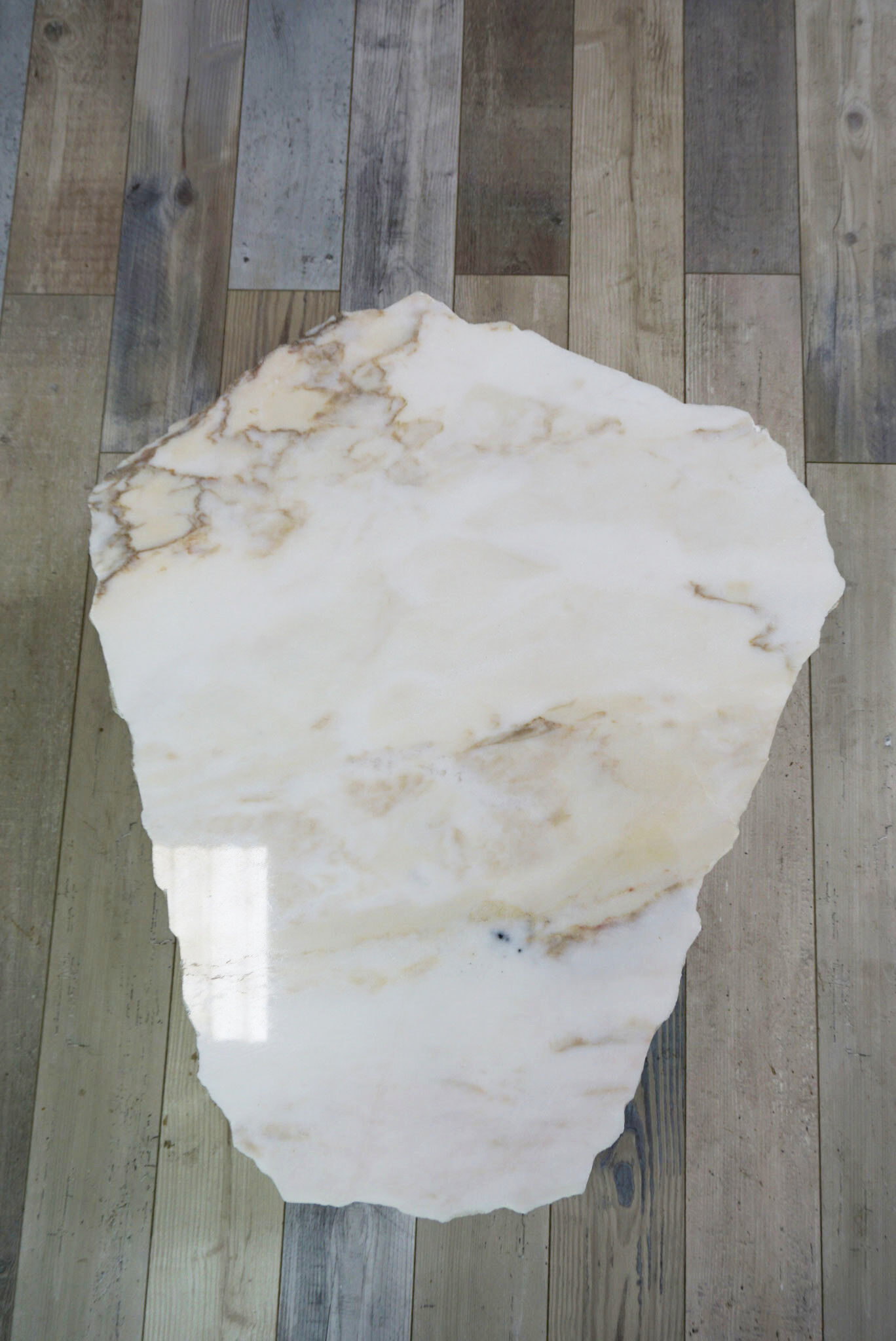 Brutalist design marble coffee table