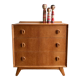 Compass foot chest of drawers in light oak from the 1960s