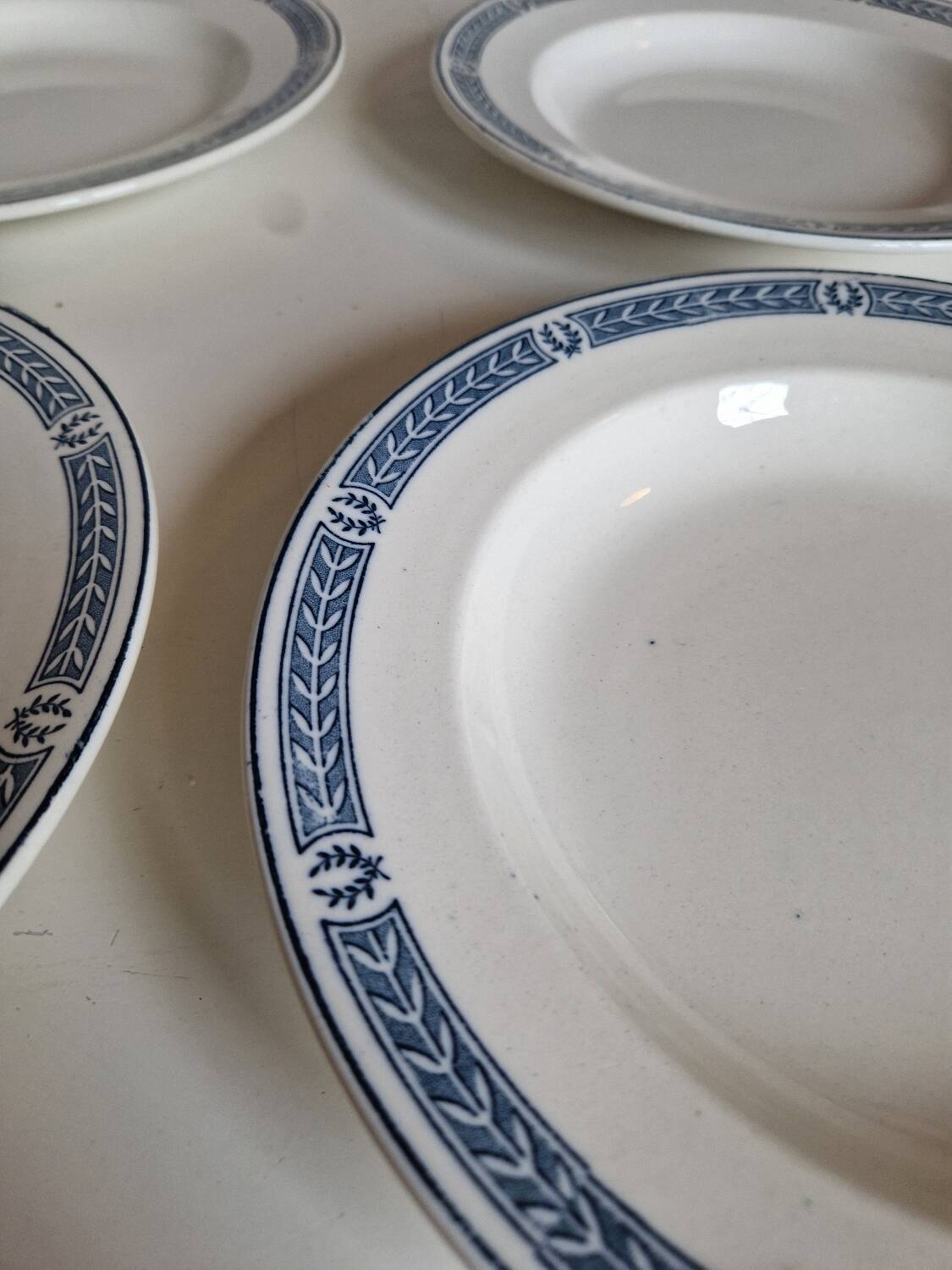 Set of 14 Terre de fer Salins plates, Castellane model