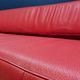 Vintage red leather Leolux Arabella design sofa used