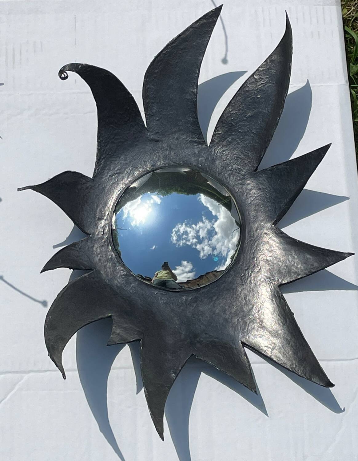 Miroir sorcière soleil vintage