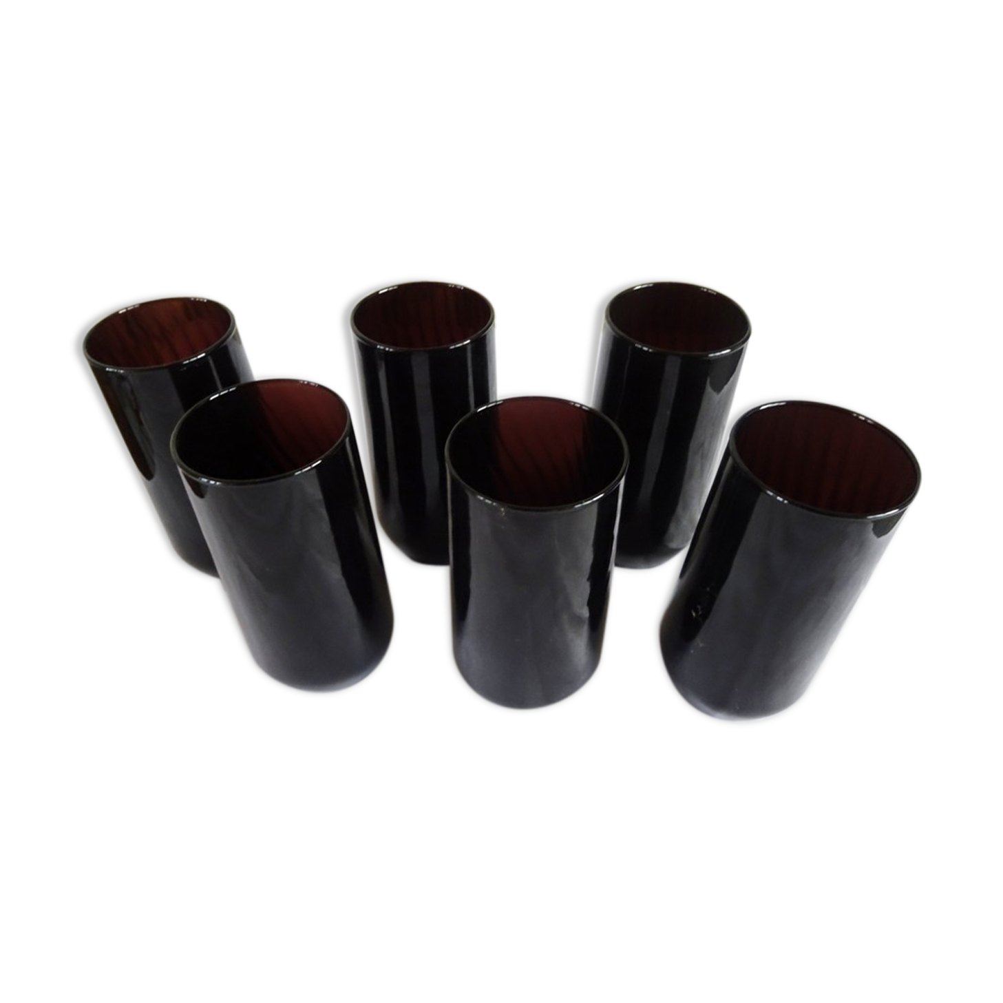 6 black smoky glasses