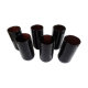6 black smoky glasses
