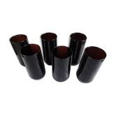 6 black smoky glasses