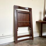 Dark wood folding chair