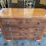 Art Deco style chest of drawers walnut veneer