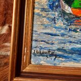 Fishing port painting