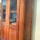 Large director's bookcase in solid walnut, 19th century.