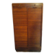 Double oak curtained filing cabinet