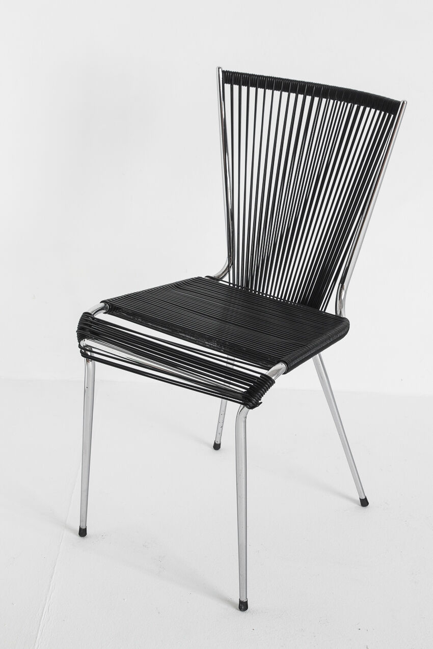 Set of 4 chairs "scoubidou", France, 1960s