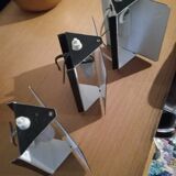 Wall lamps Charlotte Perriand model Steph Simon 1960 set of 3 Black edition CP1