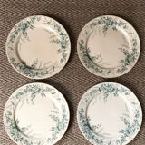 4 plates iron earth Linnet with birds