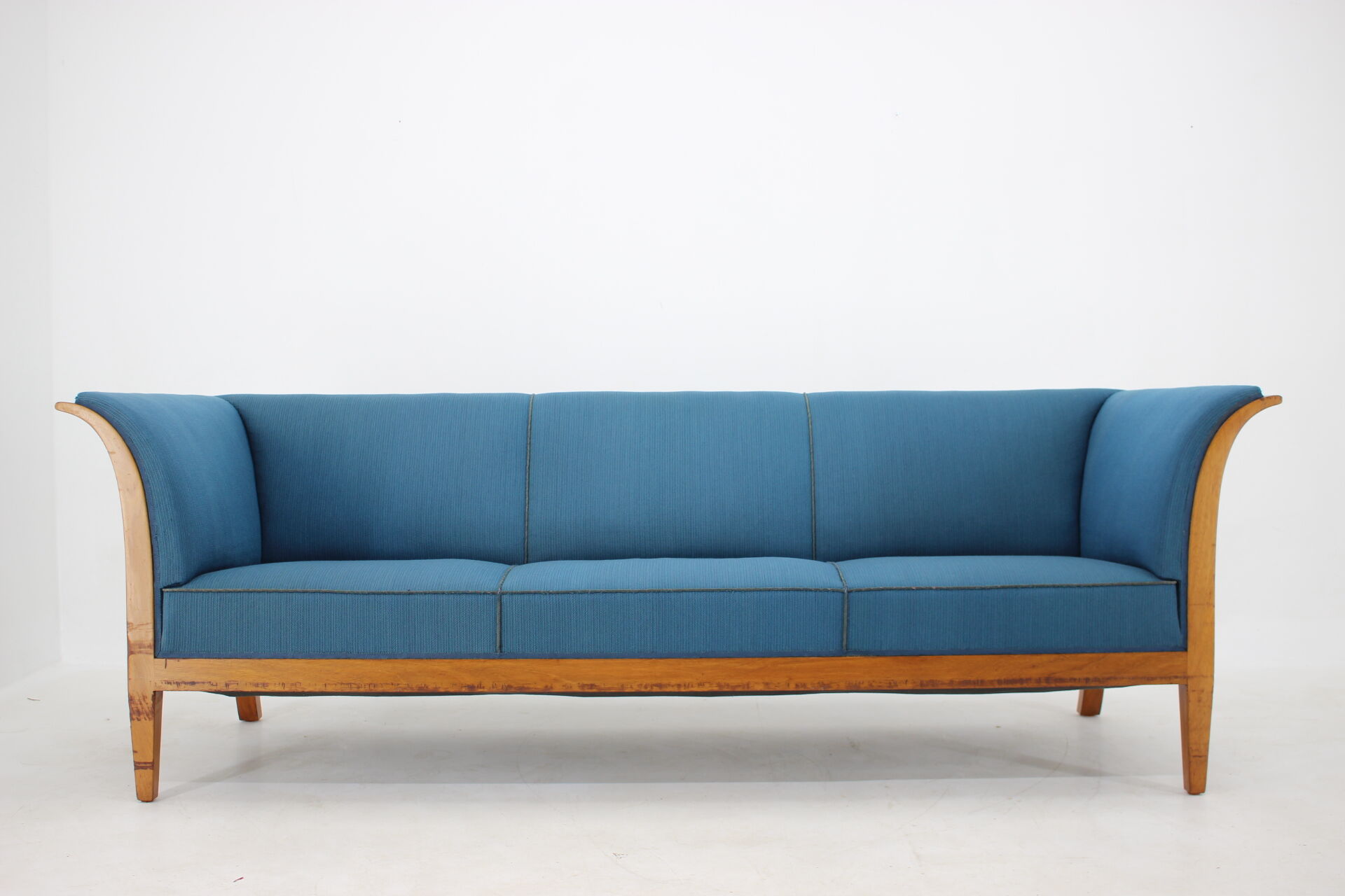 1940s Frits Henningsen mahogany three-seat sofa, Denmark