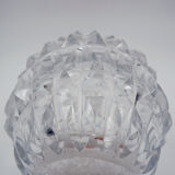 Clear crystal vase Val Saint Lambert - "Artichoke" model - Circa 1960