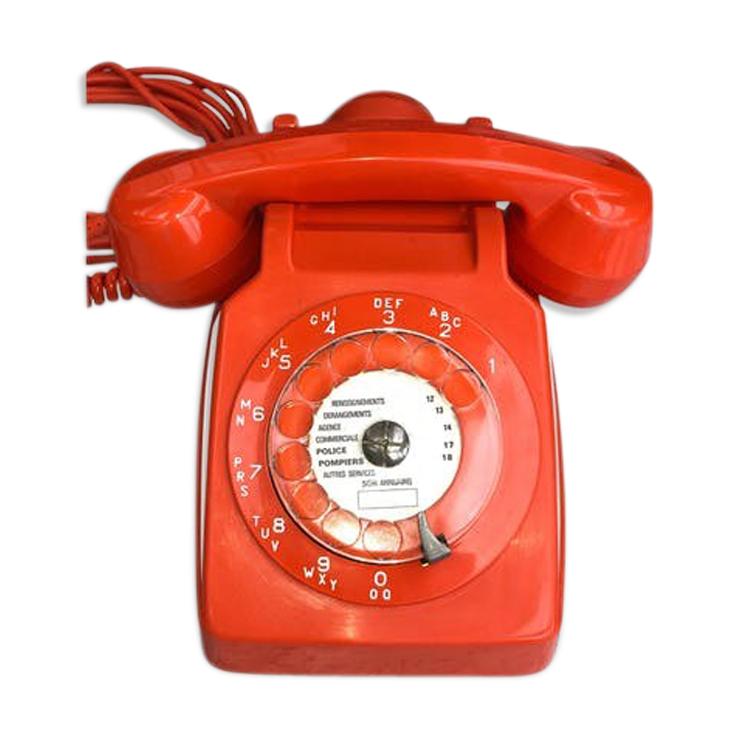 Orange vintage phone