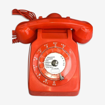 Orange vintage phone