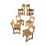 Set of solid oak chairs