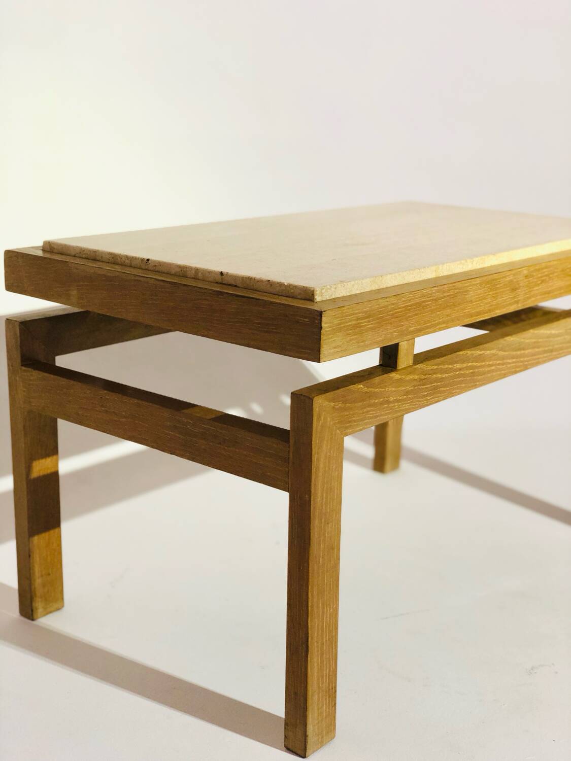 Travertine coffee table