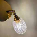 Double vintage tulip wall light in moulded glass.