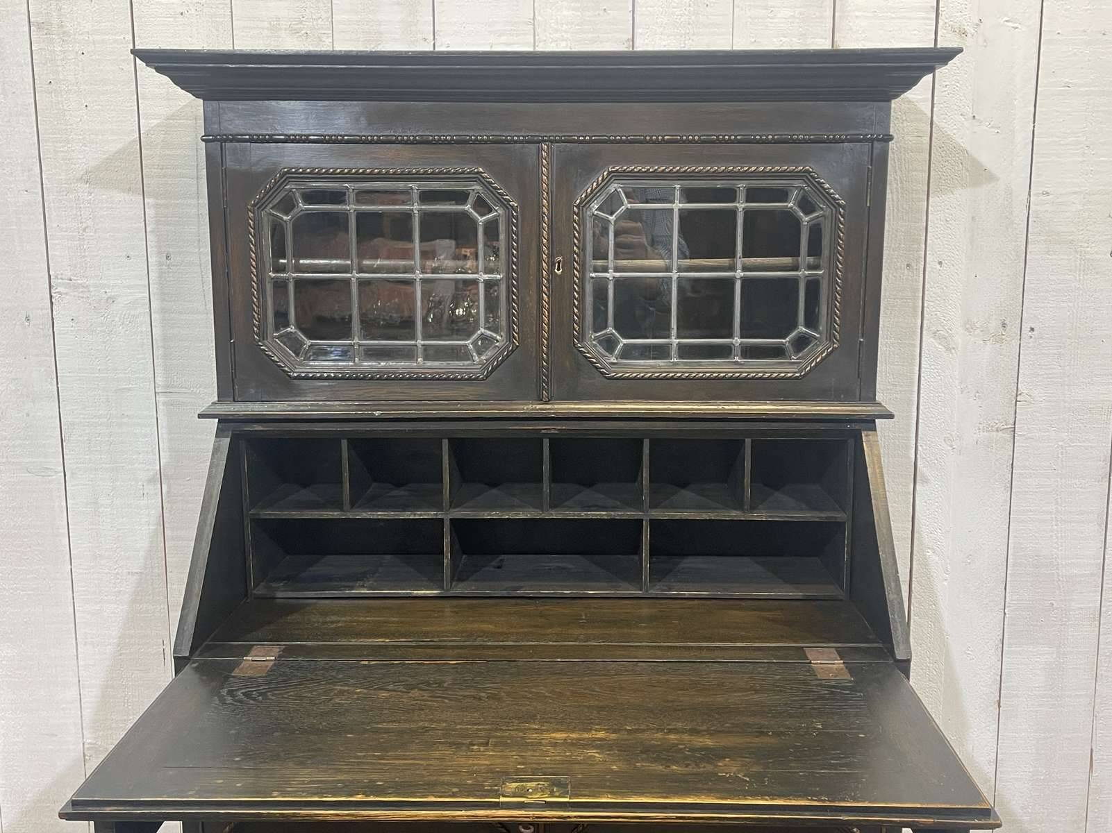 English oak writing desk, early 20th century