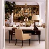 Pair of Horus model table lamps, patinated bronze.