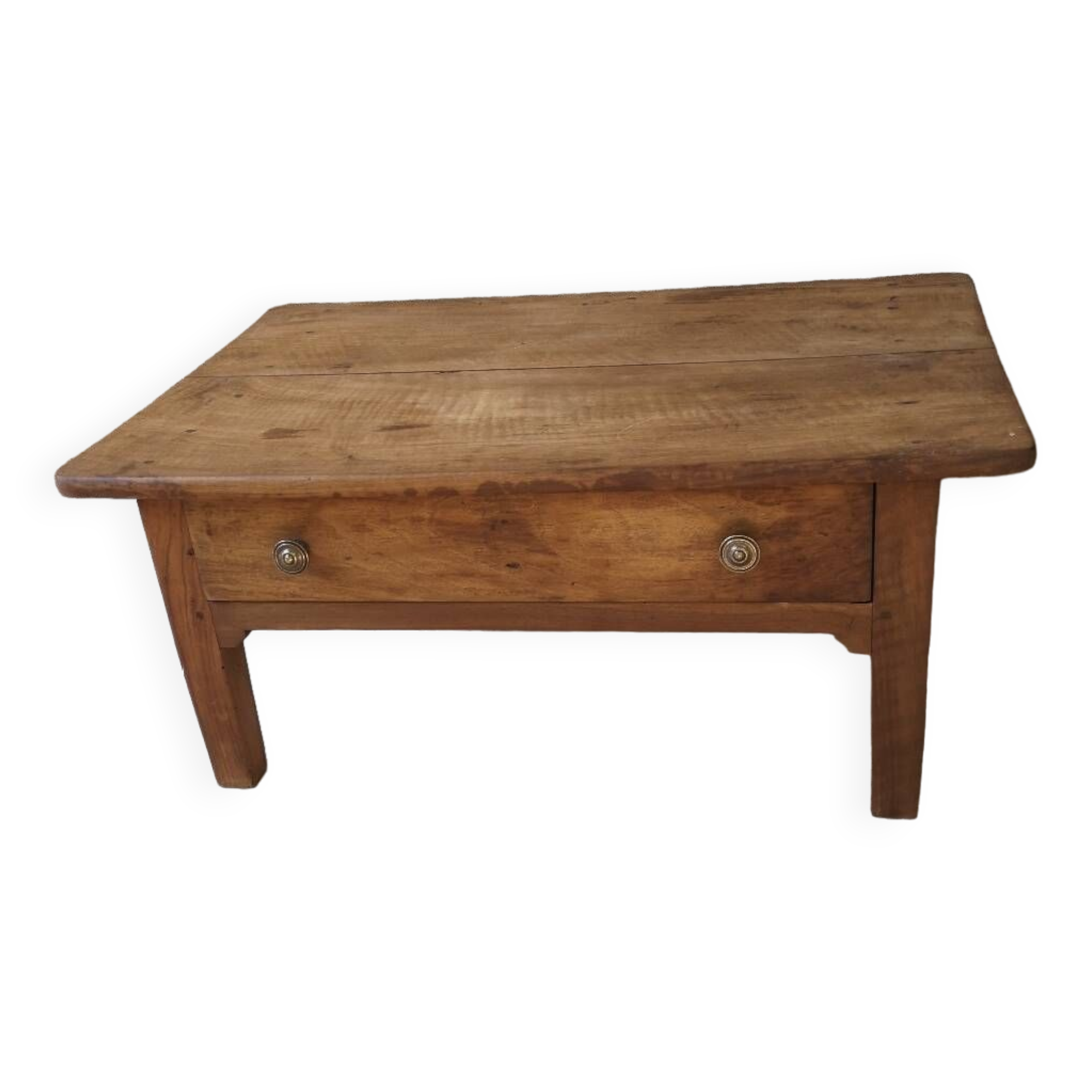 Walnut and oak coffee table.