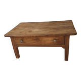 Walnut and oak coffee table.